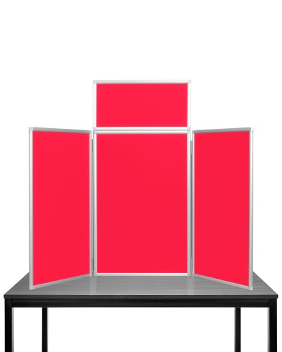 3 Panel Maxi Desk Top Display Stand - Aluminium Frame