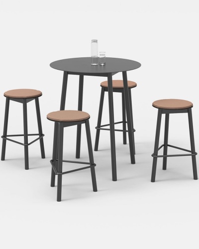 Graphic All Metal Indoor / Outdoor Mid Round Table