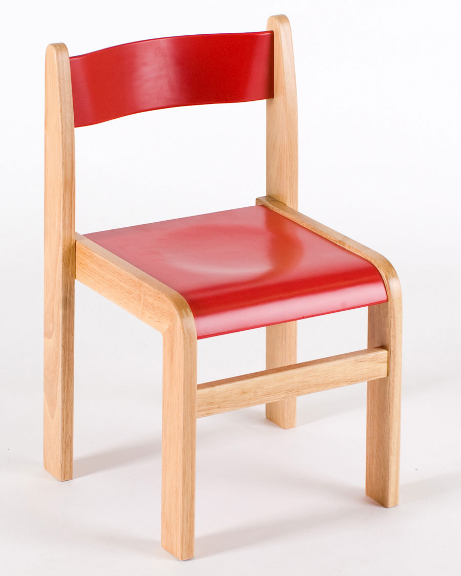 Tuf Class™ Children's Wooden Chairs - Red (Pack of Two)