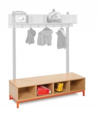 Cloakroom Base With 4 Open Compartments