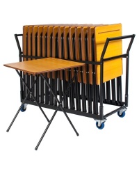 Zlite 25 Premium Safety Folding Exam Desks & Trolley