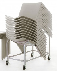 KI Hatton Plastic Stacking Chair Dolly