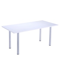 White Rectangular Boardroom Table