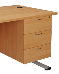 ONE Fixed 3 Drawer Pedestal 24H