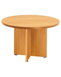 Regent Round Meeting Table - Light Walnut 24H