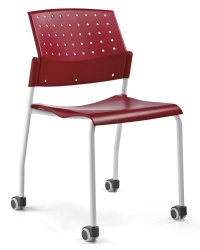 Movie Plastic 4 Leg Chair + Castors