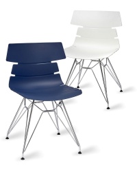 Hoxton Eiffel-Base Chair - Chrome