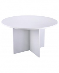 White Cicular Meeting Table