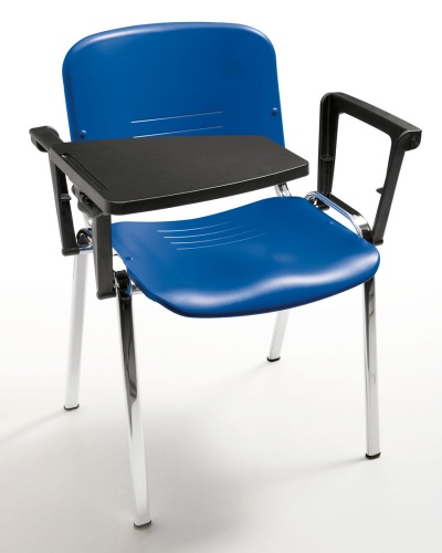 Twin Plastic 4-Leg Stacking Chair + Tablet