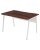 Top Size: 1200 x 800mm,  Frame Colour: White,  Surface Colour: Walnut