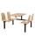 Configuration: 4 Seat Access 1 Side,  Seat Colour: Beech,  Surface Colour: Beech,  Edge: Laminate / PVC