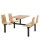 Configuration: 4 Seat Access 2 Sides,  Seat Colour: Beech,  Surface Colour: Beech,  Edge: Laminate / PVC