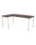 Top Size: 1800 x 1200 x 800 x 600mm,  Frame Colour: White,  Surface Colour: Walnut