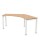 Top Size: 2079 x 1094mm,  Frame Colour: White,  Surface Colour: Beech
