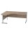 Satellite Crescent Cantilever Desk - Left Hand