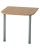 Top Size: 800 x 800mm,  Frame Colour: Grey,  Surface Colour: Light Oak