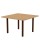 Top Size: 600 x 600mm,  Frame Colour: Brown,  Surface Colour: Light Oak