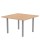 Top Size: 600 x 600mm,  Frame Colour: Grey,  Surface Colour: Beech