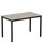 Top Size: 1190 x 690mm,  Height: Dining,  Frame Colour: Black,  Surface Colour: Cement Textured