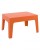 Top Size: 700 x 500mm,  Height: 430mm,  Colour: Orange