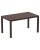 Top Size: 1400 x 800mm,  Height: Dining,  Colour: Brown