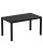 Top Size: 1400 x 800mm,  Height: Dining,  Colour: Black
