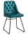 Upholstery Colour: Vintage Blue,  Frame Colour: Black