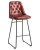 Upholstery Colour: Vintage Red,  Frame Colour: Black