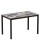 Top Size: 1190 x 690mm,  Height: Dining,  Frame Colour: Black,  Surface Colour: Driftwood