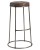 Seat Height: 790mm,  Upholstery Colour: Vintage Brown,  Frame Colour: Clear (steel)