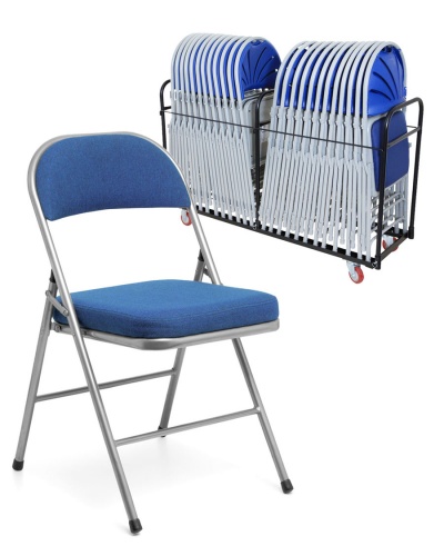 18 Comfort Deluxe Folding Chair + Trolley
