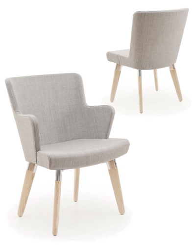 Creare Lounge Side Chair - Wooden 4 Leg