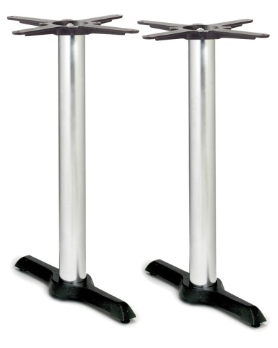 Durham Chrome Refectory Table Twin-Pedestal Base