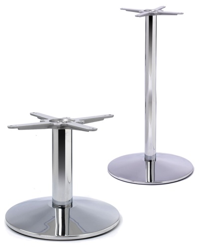 Dome Base Chrome Table Pedestal