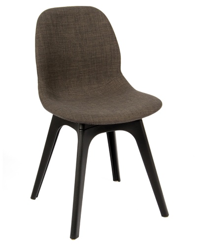 Shoreditch Upholstered Plastic 4-Leg Chair - Black Frame