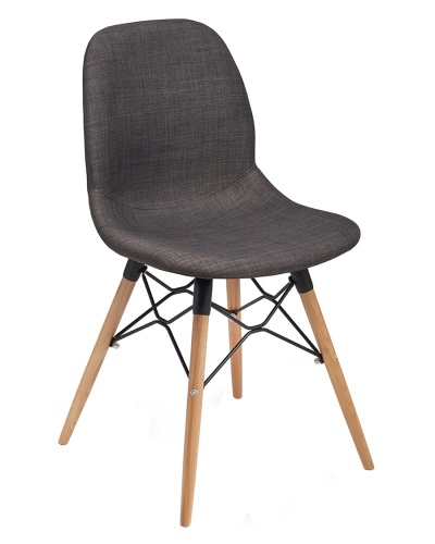 Shoreditch Upholstered 4-Leg Chair - Beech Frame