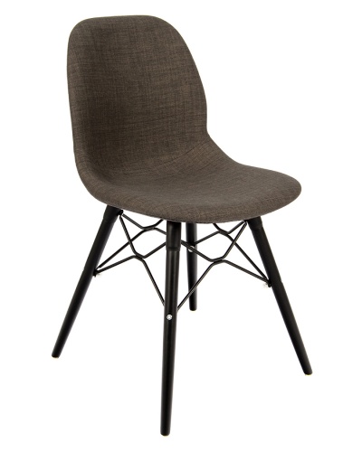 Shoreditch Upholstered 4-Leg Chair - Black Frame