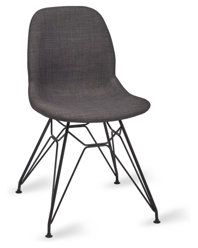 Shoreditch Upholstered Eiffel Base Chair - Black Frame