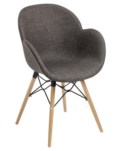 Shoreditch Upholstered 4-Leg Tub Chair - Beech Frame