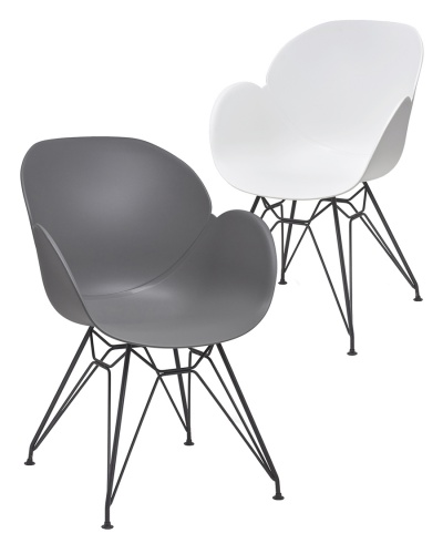 Shoreditch Eiffel Base Plastic Tub Chair - Black Frame