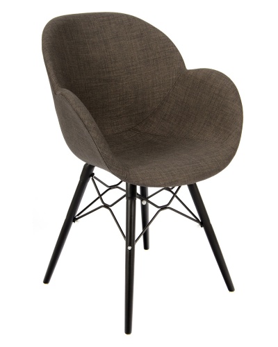 Shoreditch Upholstered 4-Leg Tub Chair - Black Frame