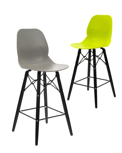 Shoreditch 4-Leg Bar Stool - Black Frame