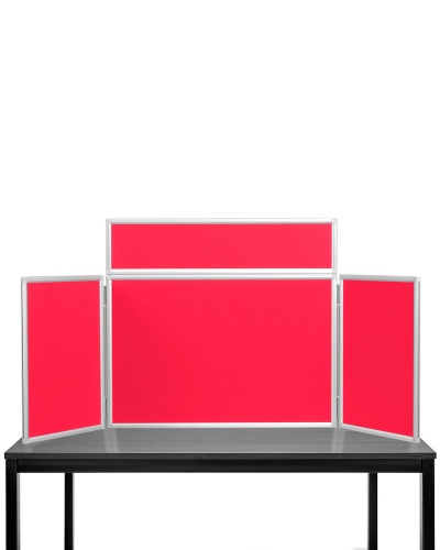 3 Panel Midi Desk Top Display Stand - Aluminium Frame
