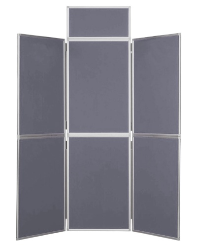 6 Panel Folding Display Stand - Aluminium Frame