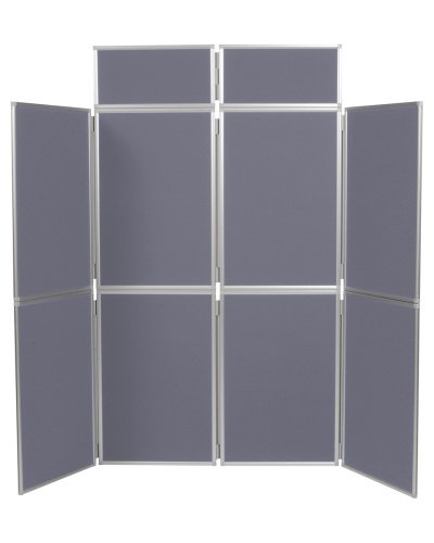 8 Panel Folding Display Stand - Aluminium Frame