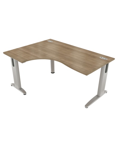 DominoBeam Cantilever Crescent Desk - Left Hand