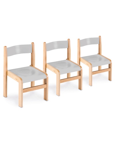 Tuf Class Children's Wooden Chairs - Grey (Pack of Two)