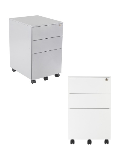 Steel Under-Desk Mobile Pedestal - 3 Drawer 24H