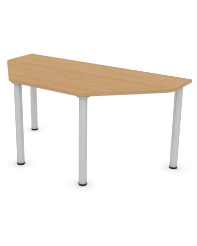 D-End Meeting Table - Round Legs