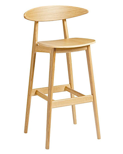 Carcher Wooden Seat Bar Stool